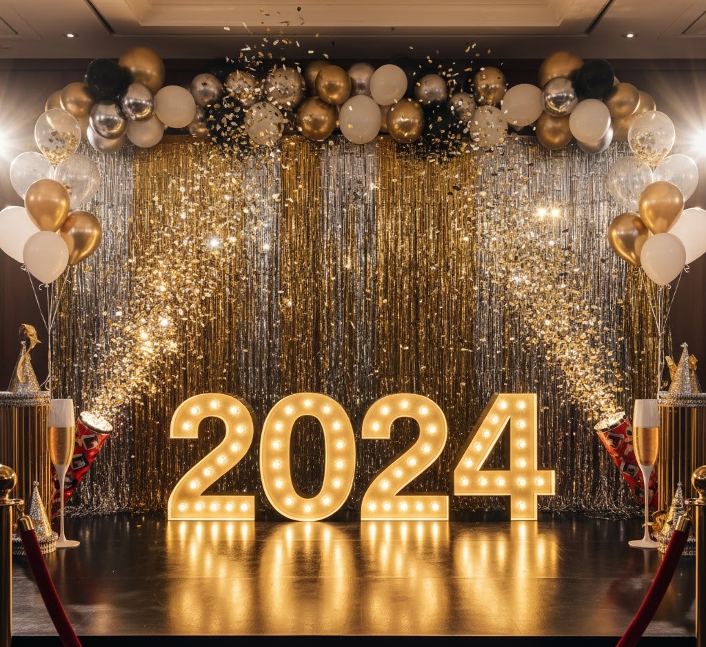 New Year celebration backdrop