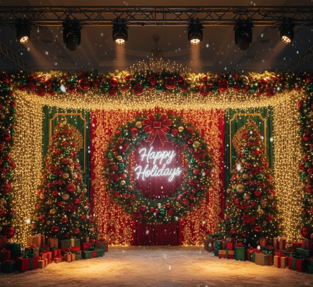 Christmas themed photo zone