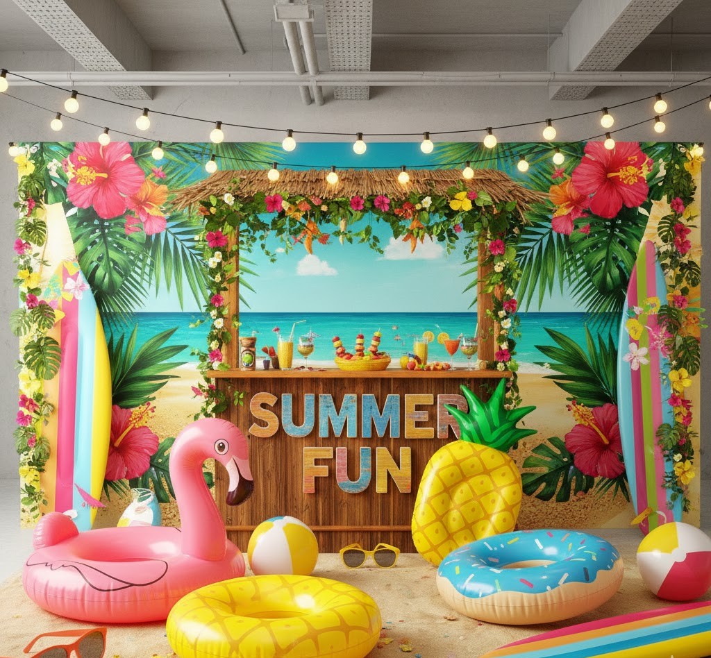 Summer themed photo zone