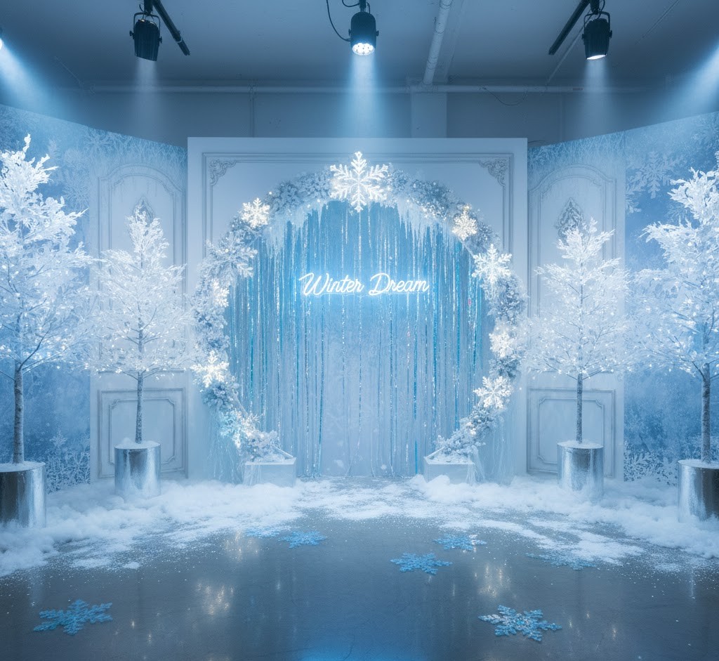 Winter themed photo zone